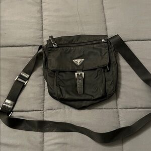Prada Sleek Black Crossbody Bag
